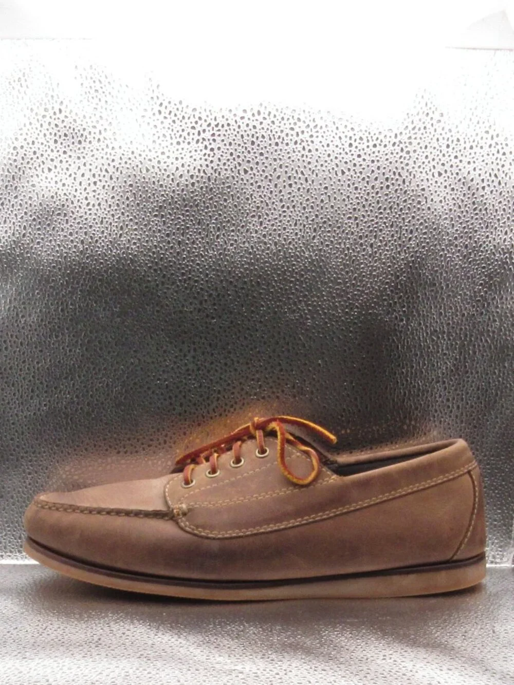 LL Bean Boat Shoes Men 11 D Brown Signature Jackman Blucher Moc Leather 281250